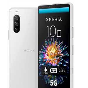 Sony Xperia 10 mark 3 128GB 6GB Ram White smartphone showcasing OLED display and sleek design.